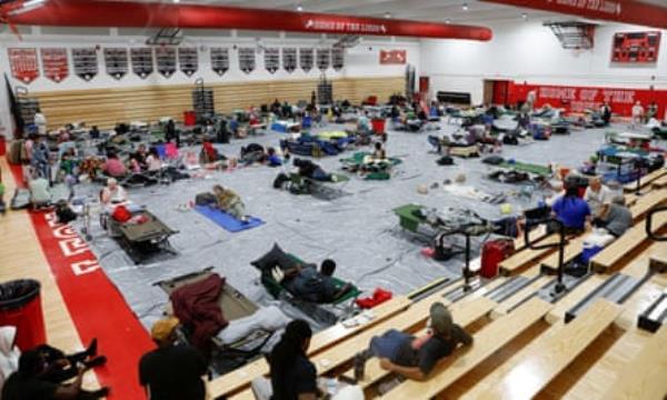 Residents of Leon county, Florida take shelter from Hurricane Helene.